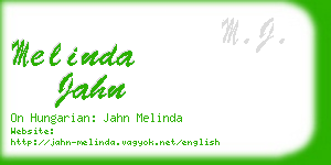 melinda jahn business card